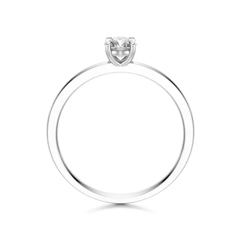 Pierścionek z białego złota z diamentem AJPZ_073